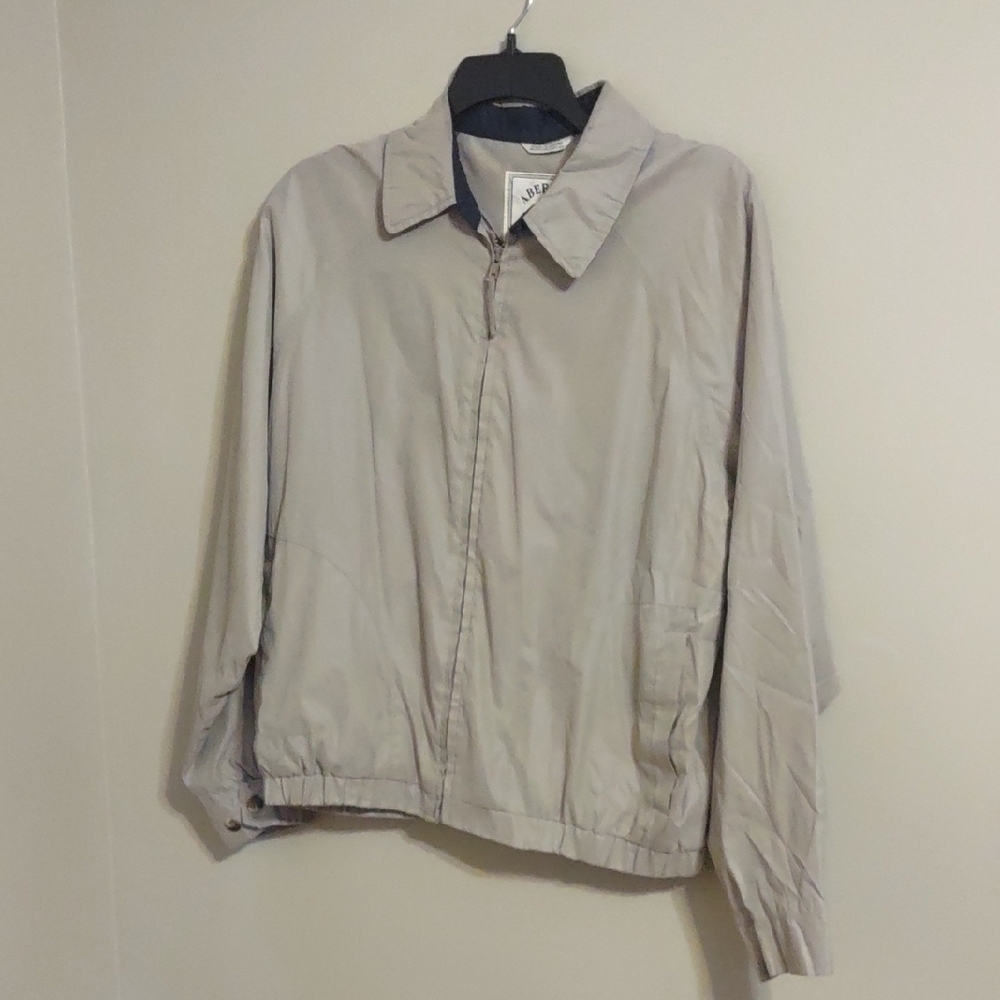 Aberdeen Harrington Style Mens L Beige Windbreaker Bomber Casual Jacket - Picture 4 of 14